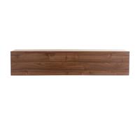 Miliboo - Meuble étagère TV horizontal finition bois foncé noyer L137.5 cm ETERNEL