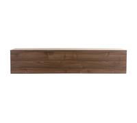 Élément mural TV horizontal finition bois foncé noyer L137.5 cm ETERNEL