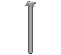 Element System 18133-00273 Pied Tubulaire en Acier L 500 mm Ø 30 mm Aluminium Blanc 4 pièces