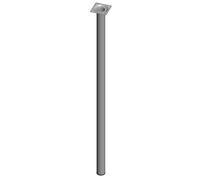 Element System 18133-00279 Pied Tubulaire en Acier L 700 mm Ø 30 mm Alu Blanc 4 pièces