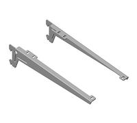 Element System Lot de 2 équerres d'étagère pour crémaillère 1 rangée 3 couleurs 5 dimensions, 18133-00053 aluminium blanc 28 cm