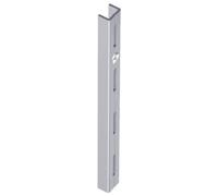 Element System rail 1 rangée, lot de 2, 4 dimensions - 3 couleurs-long 50 cm de diamètre pour installation d'étagères murale, étagère, étagère, 10000-00005 aluminium blanc