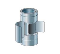 Elément tubulaire avec butée et bac de récupération de la suie - double paroi - Raab DW-FU 180mm