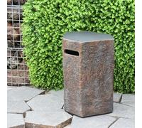 ELEMENTI Couvercle pour bouteille de gaz de 11 kg, aspect basalte, env. 47x38x62cm