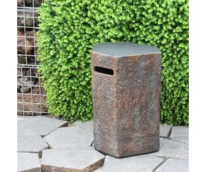 ELEMENTI Couvercle pour bouteille de gaz de 11 kg, aspect basalte, env. 47x38x62cm