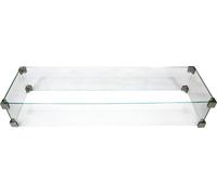 ELEMENTI Encadrement en verre coupe-feu avec raccord en acier inoxydable 110 × 35 × 10 cm