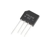 Éléments de limitation du courant Diode de redressement de pont, KBL406 4A 600V/ KBL410 4A 1000V, Diodes électroniques au silicium, 4 broches (Color : 20pcs, Size : KBL410)