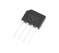 Éléments de limitation du courant Diode de redressement de pont, KBP206 2A 600V/ KBP210 2A 1000V, Diodes électroniques au silicium, 4 broches (Color : 50pcs, Size : KBP206)