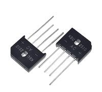 Éléments de limitation du courant Diode de redressement de pont, KBU2510 25A 1000V Diodes électroniques au silicium, 4 broches (Size : 20Pcs)