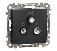 Prise R/TV/SAT (4dB), anthracite noire, conception de Sedna et SDD114481