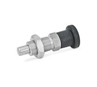 Éléments standard Ganter | Boulons de verrouillage en acier inoxydable - GN 817 | Sans verrouillage Acier inoxydable | Goupille de verrouillage nickelée chimiquement | 1 pièce., noir, GN 817-4-4-BK-NI