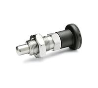 Éléments standard Ganter | Boulons de verrouillage en acier inoxydable - GN 817 | Sans verrouillage Acier inoxydable | Goupille de verrouillage nickelée chimiquement | 1 pièce., noir, GN 817-6-9-BK-NI