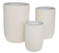 Elene blumentopf 3er-set 36,5x36,5x54cm weiß - Atmosphera créateur d'intérieur