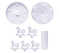 ELEOUTI 1ensemble Moule Silicone DIY pour Moulage Manège Kit Réutilisable Flexible Non Adhérent Décoration Artisanale Pratique