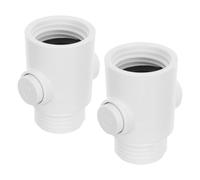 ELEOUTI 2 Pièces Vanne de Contrôle D'eau Bouton-poussoir G1/2, ABS Blanc | Commande Manuelle Marche Arrêt, Installation Facile, Compatible Flexible et Pommeau Standards, pour Salle de Bain
