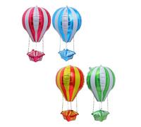 ELEOUTI 4 Ballons en Film Aluminium Résistance pour Décoration de Fête Anniversaire 4 Pièces Forme Montgolfière pour Photos et Événements
