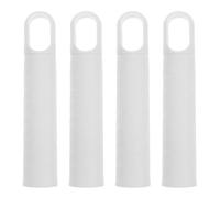 ELEOUTI 4pcs Embout de Manche à Balai en Plastique Blanc, Diamètre Intérieur 25mm, Accessoire Polyvalent et Léger pour Vadrouille de Nettoyage à Usage Domestique et Commercial
