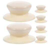 ELEOUTI 6 Pièces Mini Boutons de Couvercle de Poêle en Plastique Beige Surface Lisse et Haute Résistance la Chaleur pour Couvercles Cuisine Plusieurs styles