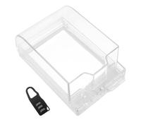 ELEOUTI Boîtier Étanche pour Inspection pour Plastique Interrupteur 86 Type avec Serrure à Code, Transparent Installation Facile, pour Extérieur et Garages