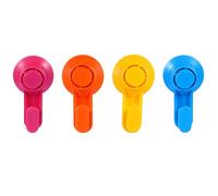ELEOUTI Crochets à Ventouse et Rangement Pratique Lot de 4 sans Perçage Multicolores Crochet Mural sans Trace Réglable Forte Capacité de Charge Couleur Aléatoire Cuisine