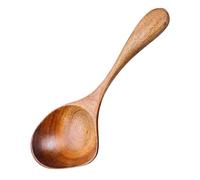 ELEOUTI Cuillère à Sauce en Bois Marron, Cuillère Alimentaire Bien Polie Cuisine Maison, pour Adultes et Garçon et Filles Lors Préparation Service