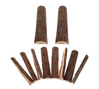 ELEOUTI de Bûches Décoratives Solide et Coupables en Bois Marron Rustique 10 Pièces pour Décoration de Jardin et Exposition Réaliste