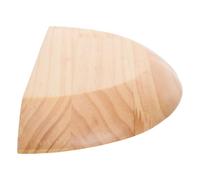 ELEOUTI Étagère Murale Rangement Décoratif Semi-Circulaire en Bois Massif Marron, Design Rustique et Élégant Faible Entretien pour Salon ou Salle de Bain