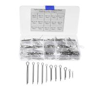 ELEOUTI Kit Assortiment 420 Pcs Goupilles Fendues Acier Inoxydable 304 M1 M2 M2.5 M3 Type Épingle à Cheveux Boîte Rangement, Clips de Fixation Métal pour Usage Industriel et Bricolage