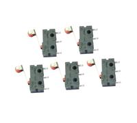 ELEOUTI Lot de 5 Micro Interrupteurs à Bras de Levier à Micro-rouleau, Contact à Action Instantanée, Plastique et Métal, 3 Broches, 5a 125/250v, pour Usage Industriel