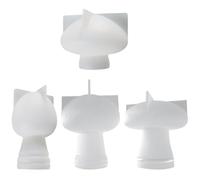ELEOUTI Moules Flexibles 3D en Silicone pour création de décorations Champignon - Pack 4 - Résine époxy - Outils de Bricolage et travaux manuels à la Maison