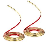 ELEOUTI Moulure Murale Décorative Adhésive Flexible Pvc 8mm X 3 Mètres, 2 Rouleaux Doré Brillant, Bande Autocollante pour Cadre Miroir, la Cuisine et Salon, Finition Décorative Facile