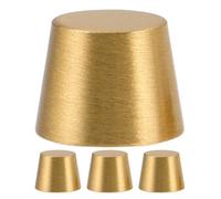 ELEOUTI Pieds de Meuble Design Élégant Lot de 4 en Laiton Doré 10mm, Rehausseurs Décoratifs Compacts et Polyvalents pour Étagères et Planches à Charcuterie pour Espaces Réduits