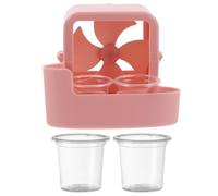 ELEOUTI Refroidisseur D'air par Évaporation pour Ventilateur, avec | Support Suspendu sans Perçage, Crochet en S, Plastique Rose, Compatible Modèles Carrés et Ronds