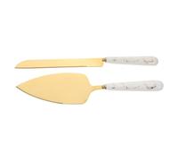 ELEOUTI Spatule à Gâteau Coupe-pizza Ensemble 2 Pièces en Acier Inoxydable Poignée Ergonomique et Pelle Triangle Cuisine et Pâtisserie