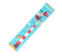 ELEOUTI Tableau de Croissance Mural la Décoration en Bois et Toile D'huile Style Nordique Motif Phare Cartoon, Règle Murale Facile à Accrocher pour la Taille des Garçon et Filles