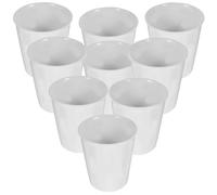 ELEOUTI Tasses en Céramique Lot de 10 Usage Solide et Design Adorable 180ml Forme Gobelet Papier Blanche pour Boire Thé Bureau ou Autres Occasions