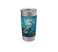 Elephant Art Nuit étoilée Van Gogh Gobelet isotherme en acier inoxydable double paroi