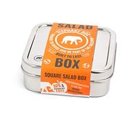Elephant Box Boîte à salade carrée | Boîte à déjeuner en acier inoxydable | Stockage alimentaire écologique | Capacité de 600 ml | Sans BPA et sans plastique