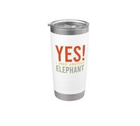 Elephant Collector Figurine éléphant Gobelet isotherme en acier inoxydable double paroi