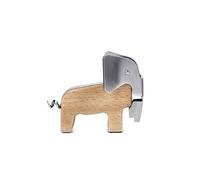 Kikkerland Tire-Bouchon en Forme d'elephant, Ouvre-Bouteille,Bois de Hêtre,Couleur Marron, 11,8x4,3x9,5 cm