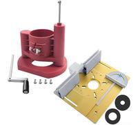 Élévateur de défonceuse, base de défonceuse, élévateur de travail du bois, base de défonceuse à réglage rapide pour la coupe des bords, kit de clôture en aluminium ABS pour moteurs de 63,8 à 65,5 mm