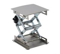 Élévateur de Fraisage pour bois 100x100mm Hauteur Ajustable Élévateur | Acier inoxydable pour premium, réglage manuel fluide, pour idéal pour routeurs CNC, finition argentée durable