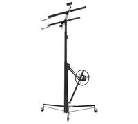 Élévateur de panneaux SucceBuy pour charges jusqu'à 68 kg, hauteur 3353 mm, élévateur pour plaques de plâtre avec bras télescopique réglable, adapté aux plaques de plâtre et à la construction sèche, a