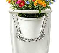 Élévateur de pot de fleurs réglable avec chaînes - Élévateur de pot avec 4 crochets | pour terrasse, véranda, serre, balcon, terrasse, jardin, extérieur et intérieur