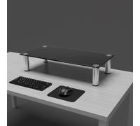 Élévation de moniteur Rehausse de bureau Support de moniteur Écran noir 80x17x35cm