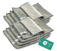 ELEXACLEAN Lavettes lavables - Microfibre (Gris, 8 pièces, 24x20 cm) lavettes Vaisselle pour Cuisine