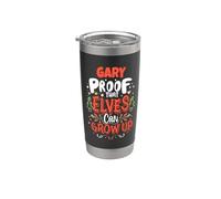 Elf Gary Nom de Noël amusant personnalisé Gobelet isotherme en acier inoxydable double paroi