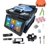 Elfcam - Soudeuse fibre optique S10 Pro - Alignement noyau à noyau - 6 moteurs - Écran LCD 5", Batterie 7800mAh, Compatible avec SM/MM/DS/NZDS, Kit complet inclus