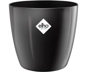 Elho 2103808 Brussels Diamond Pot Rond à Fleurs en Noir 25 cm