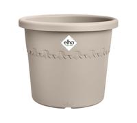 Elho Algarve Cilindro 58cm Pot de Fleur - Mushroom Beige | Ø 58 x H 48 cm | Convient à une Utilisation Extérieure | Plastique 100% recyclé